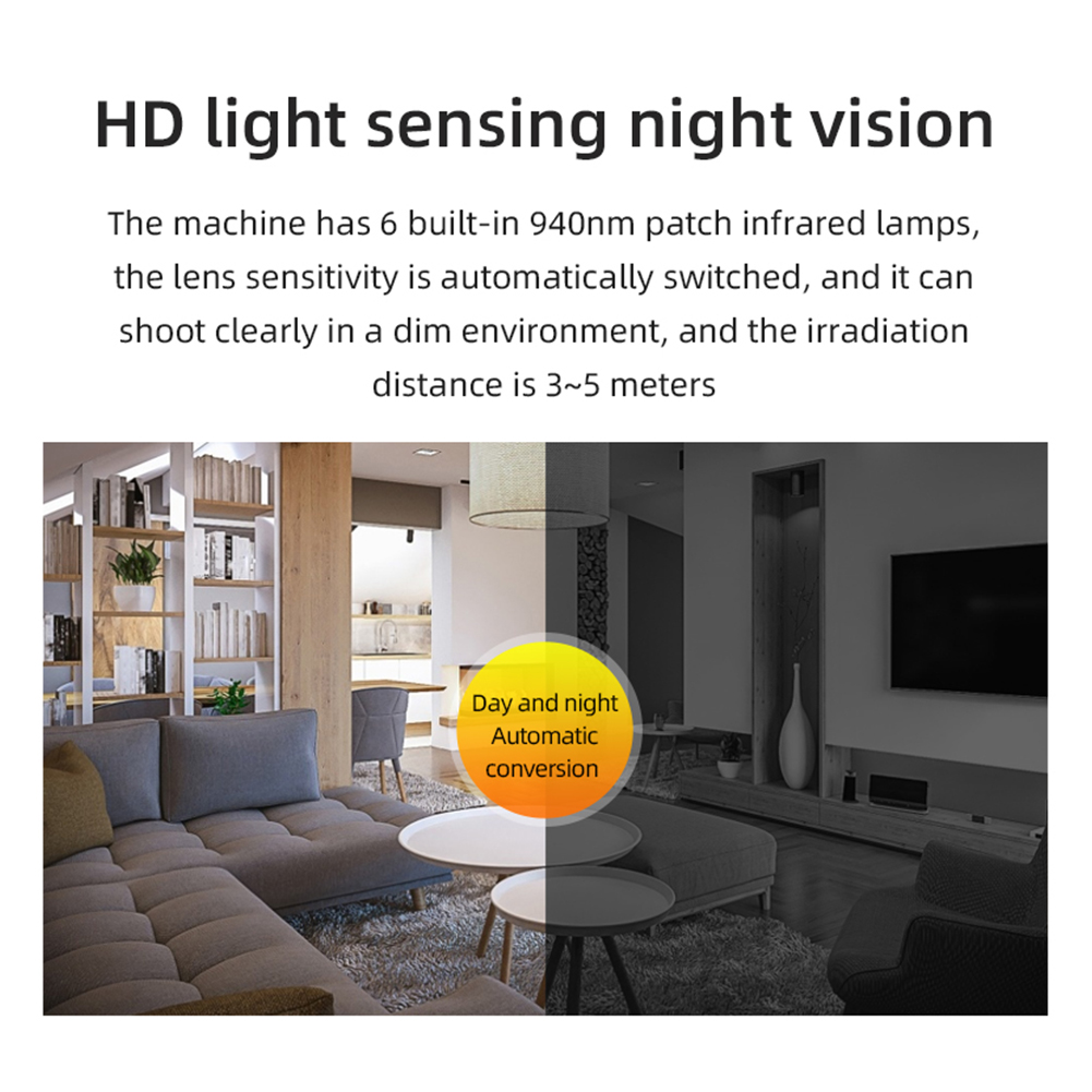 

X6D Mini WiFi IP Camera IR Night Vision Motion Detection Security Camera, 720p, 501 Original