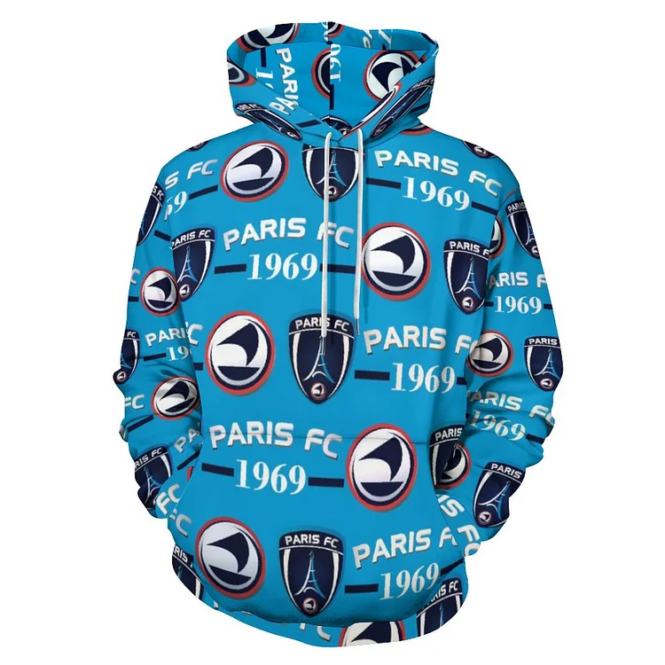 Paris FC Unisexe Pullover Sweat-Shirt À Capuche Oversize Streetwear Hip Hop