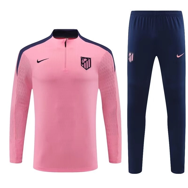 24/25 Atletico Madrid Pink Long Sleeve Training Suit