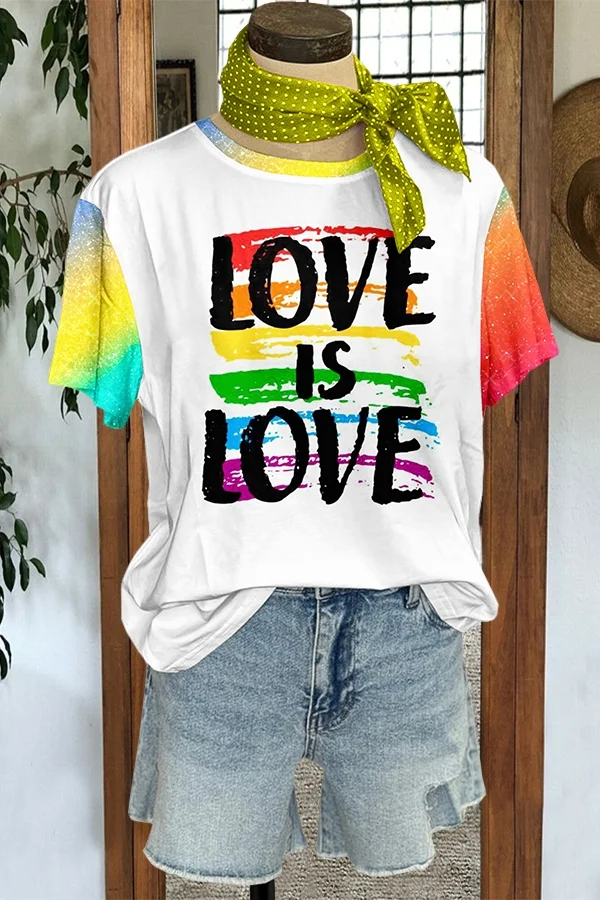 Pride Month Rainbow Love Is Love T-Shirt