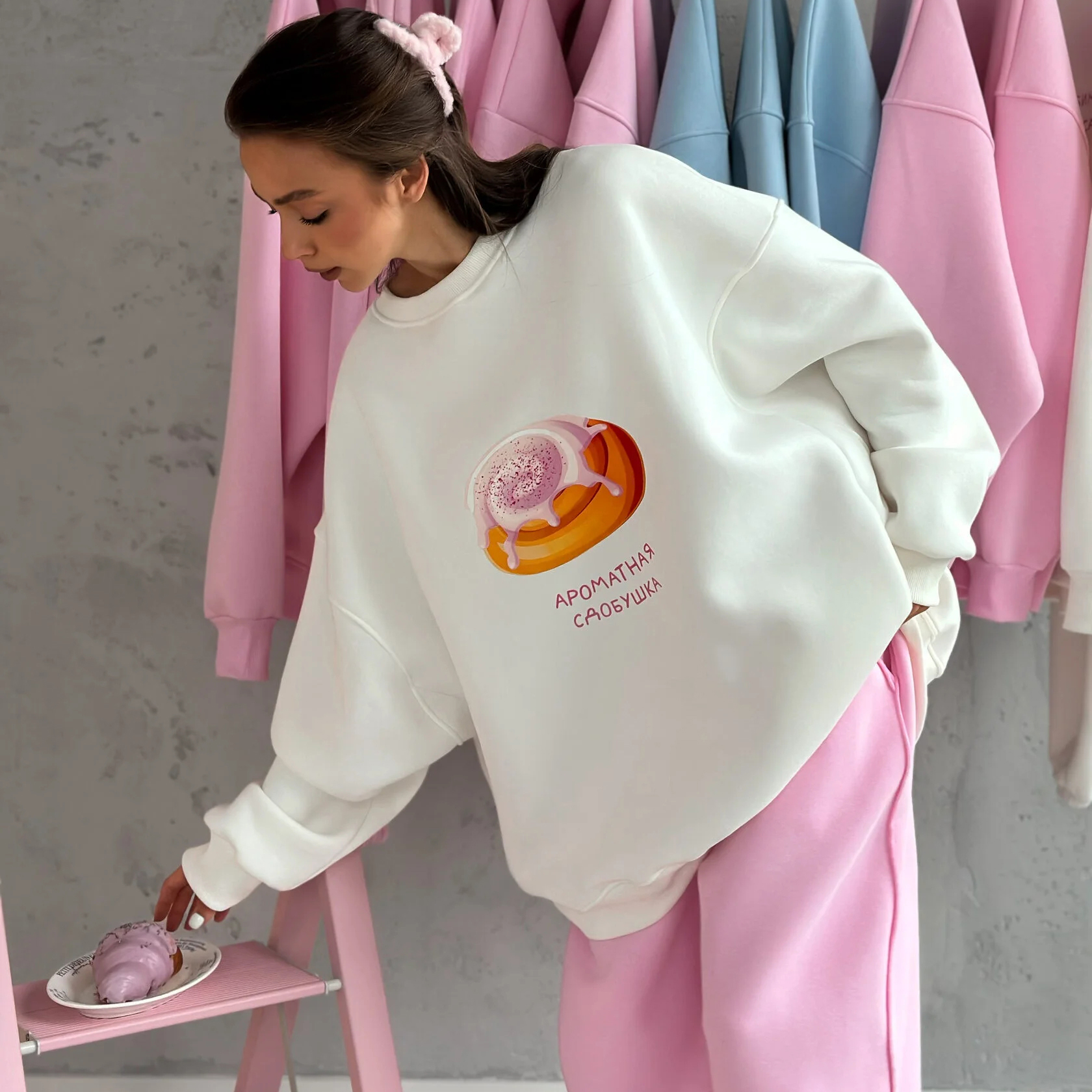 Women's Loose And Comfortable Mommy Print Sweatshirt