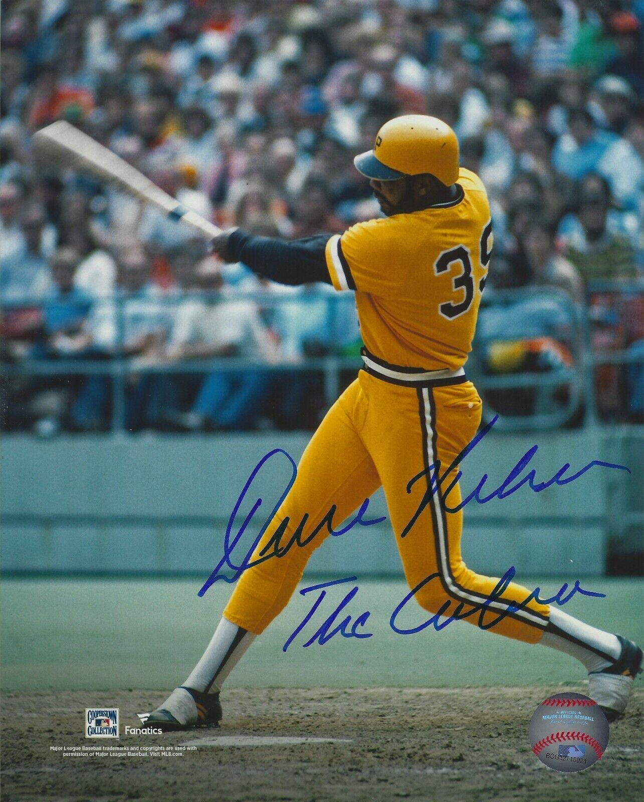 Autographed 8x10 DAVE PARKER The Cobra