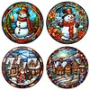 4pcs Diamond Painting -DIY Round Drill Snowman Snowhouse