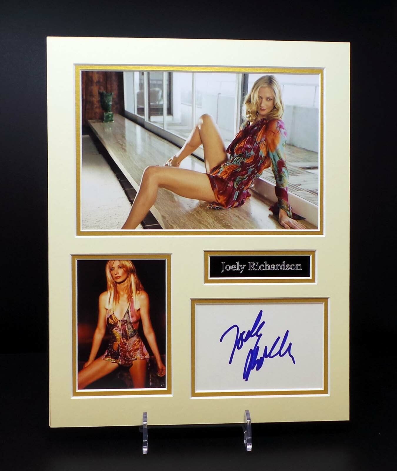 Joely RICARDSON Signed Mounted Sexy Photo Poster painting Display AFTAL RD COA English Actress