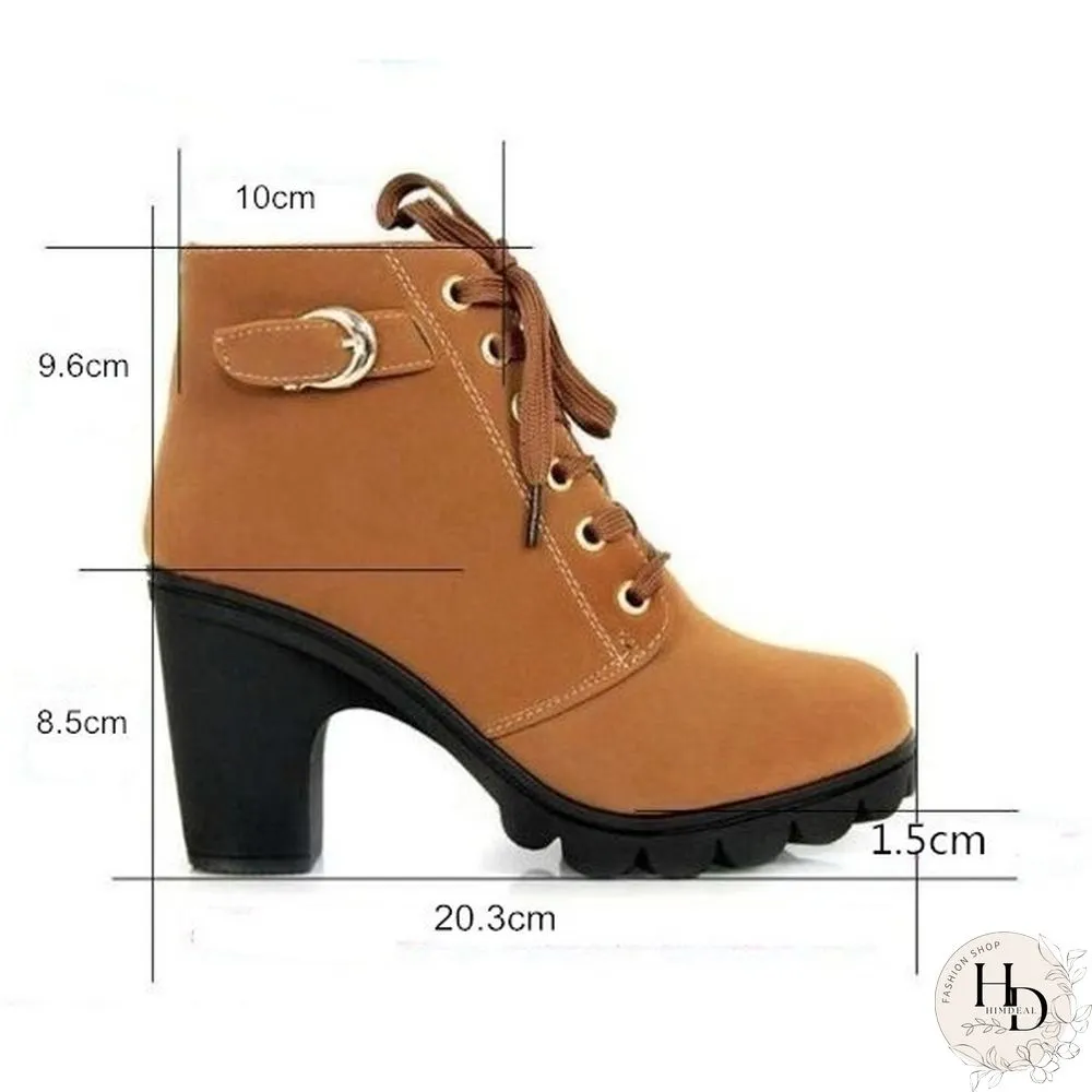New Ladies Boots Solid Color Fashion Fur Martin Boots Increase Warm and Comfortable Boots