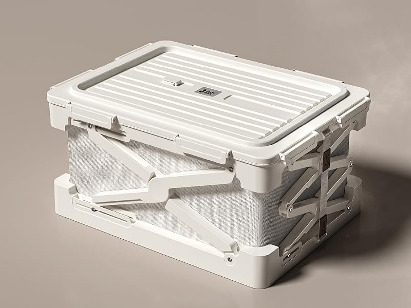 真空壓縮收納箱使用步驟六：關閉扣具並拉緊雙側固定帶完成收納