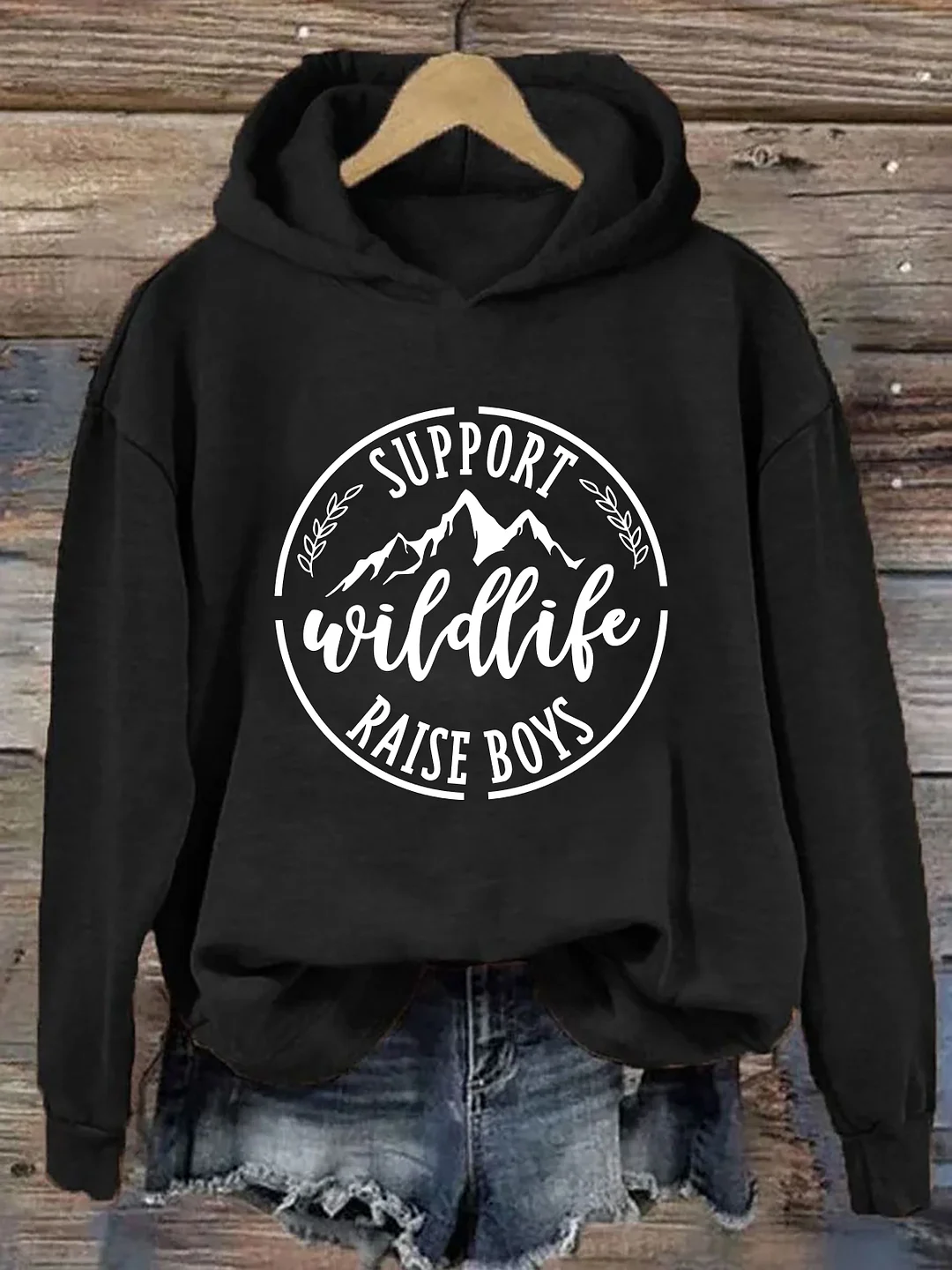 Support Wildlife Raise Boys Hoodie