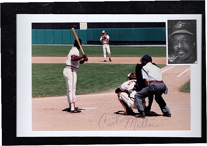 1970 CURT MOTTON-BALTIMORE ORIOLES AUTOGRAPHED 4X6 Photo Poster painting-d.2010