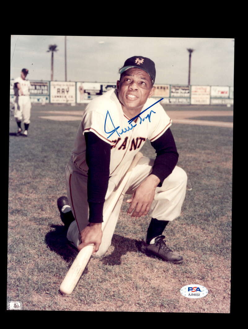 Willie Mays PSA DNA Coa Signed 8x10 Photo Poster painting Giants Autograph