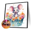 Diamond Painting -DIY Round Drill Mice in The Bath(40x40cm)