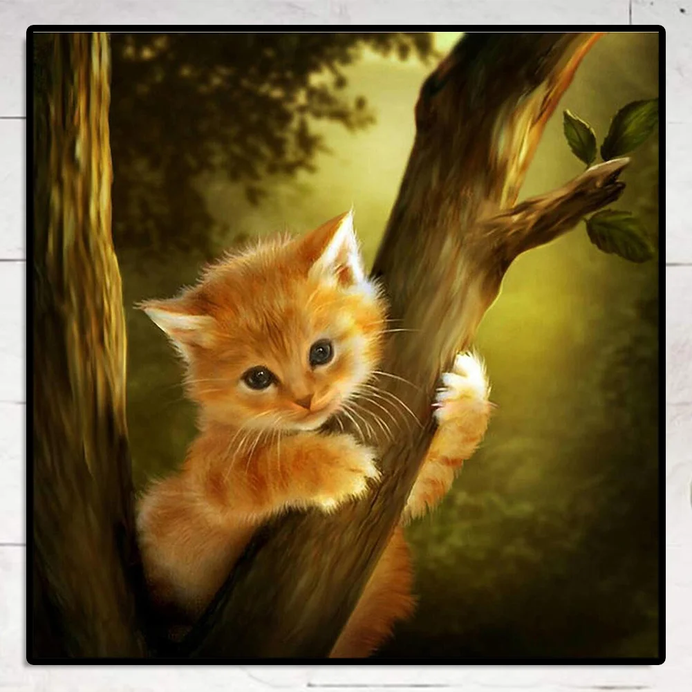 Diamond Painting - Partial Round Drill - Cat(Canvas|25*25cm)