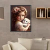 Diamond Painting-DIY Full Round Drill Big Eye Cute Girl