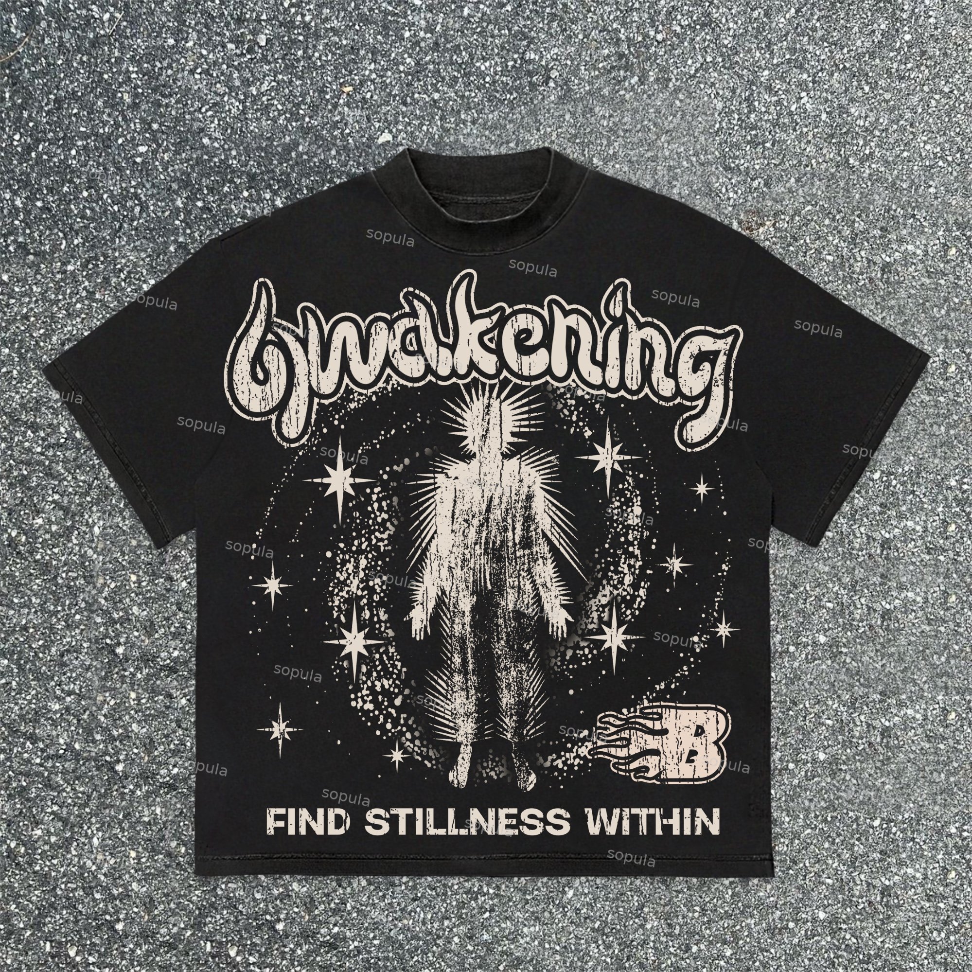Sopula Awakening Retro Old Graphics Cotton T-Shirt - SOPULA