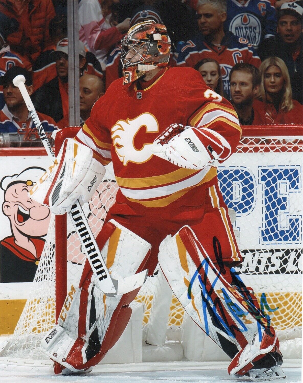 Calgary Flames David Rittich Signed Autographed 8x10 NHL Photo Poster painting COA #3