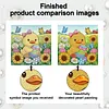Easter Duck DIY Perlenmalerei Kunstsets mit Rahmen 25x25 cm Perlengem&auml;lde Bildkunst Basteln f&uuml;r Erwachsene Anf&auml;nger Wanddekoration f&uuml;r Zuhause