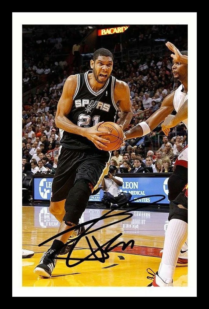 Tim Duncan - San Antonio Spurs Autograph Signed & Framed Photo Poster painting