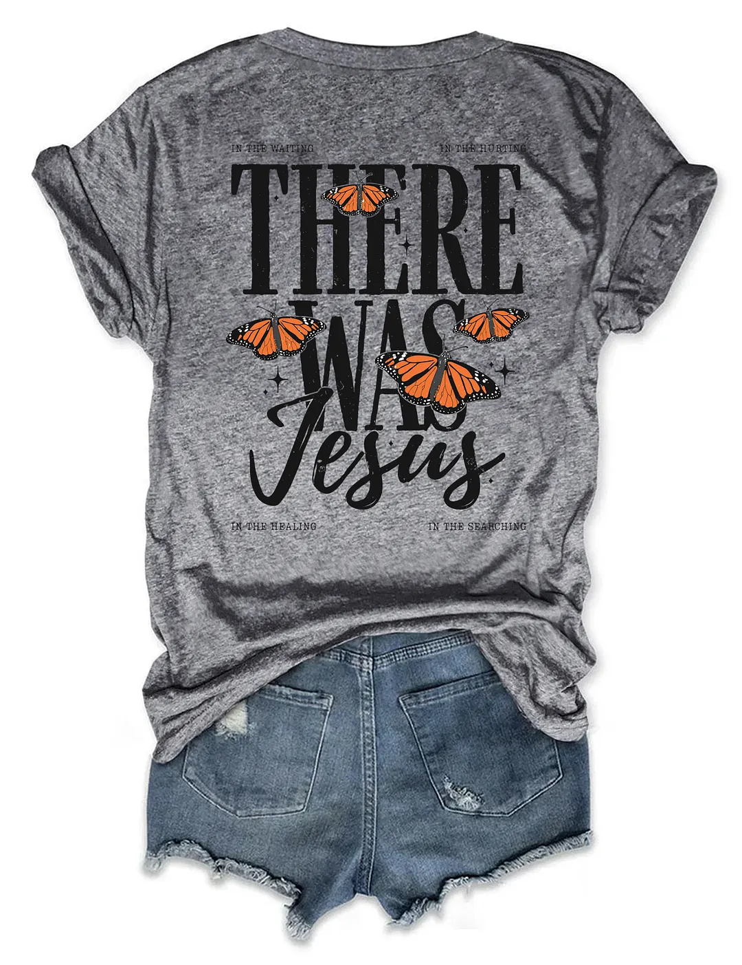 In The Hurting There Was Jesus Butterfly T-shirt