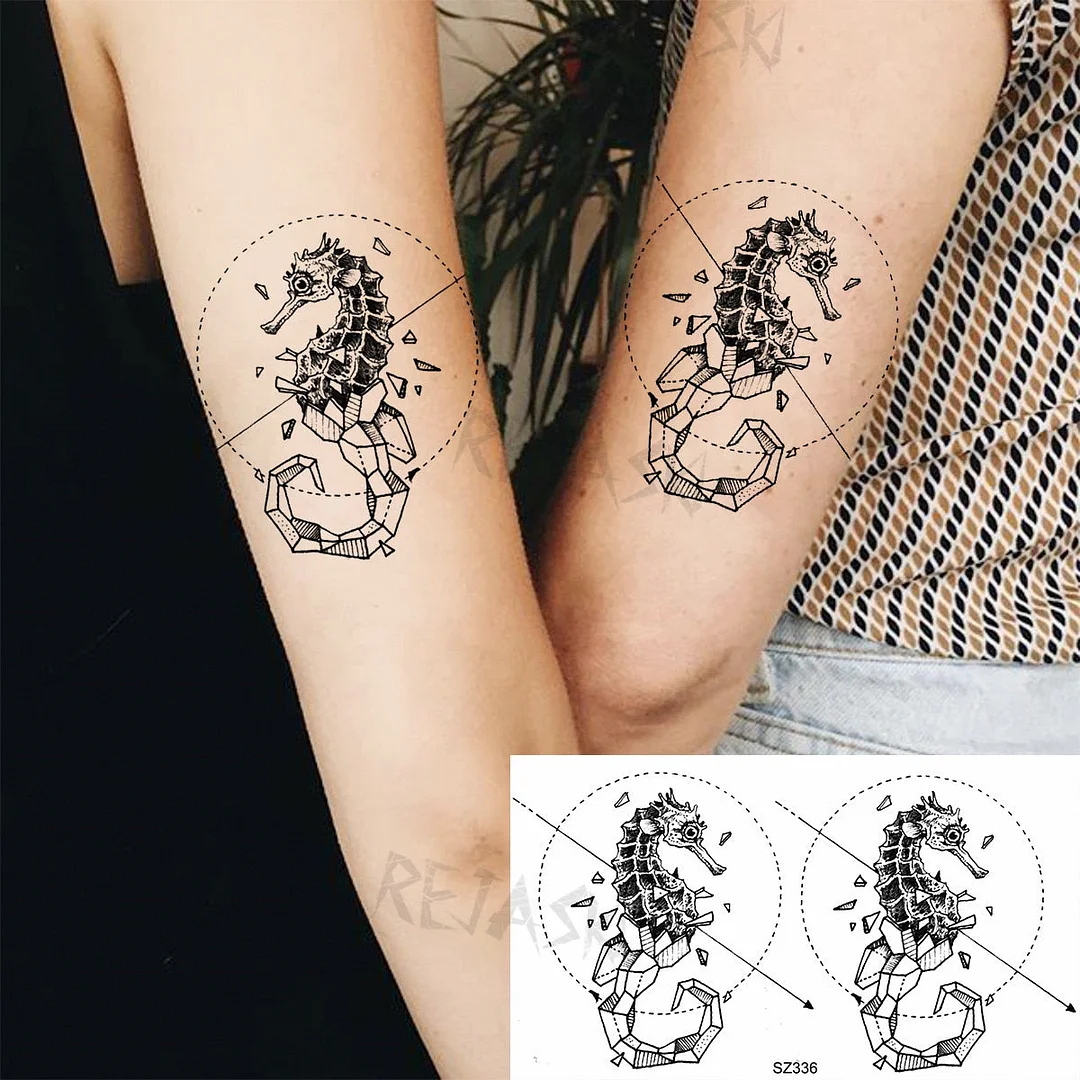 Realistic Sunflower Fashion Wrist Temporary Tattoos For Women Gilr Butterfly Geometry Fake Tattoo Custom Armbands Washable Tatoo