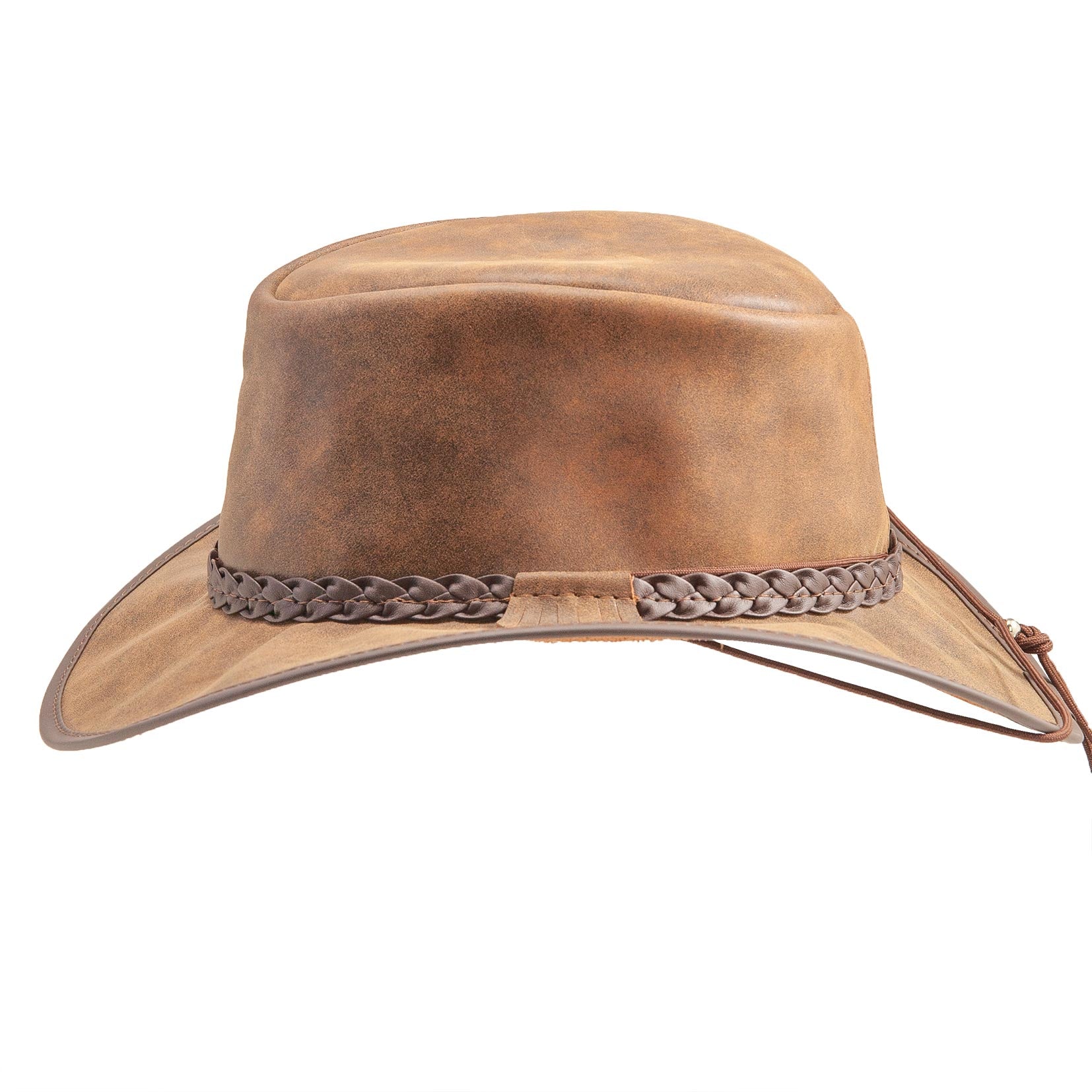 Crusher - Mens Crushable Leather Outback Hat
