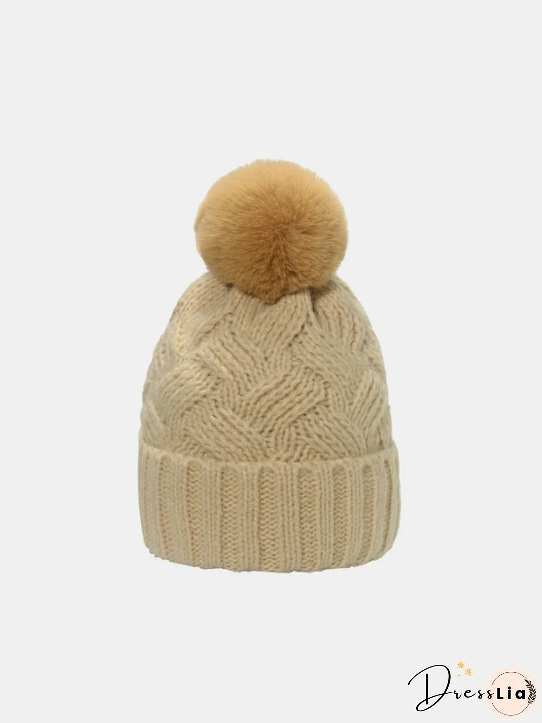 Roll Rim Cable-Knit Hat