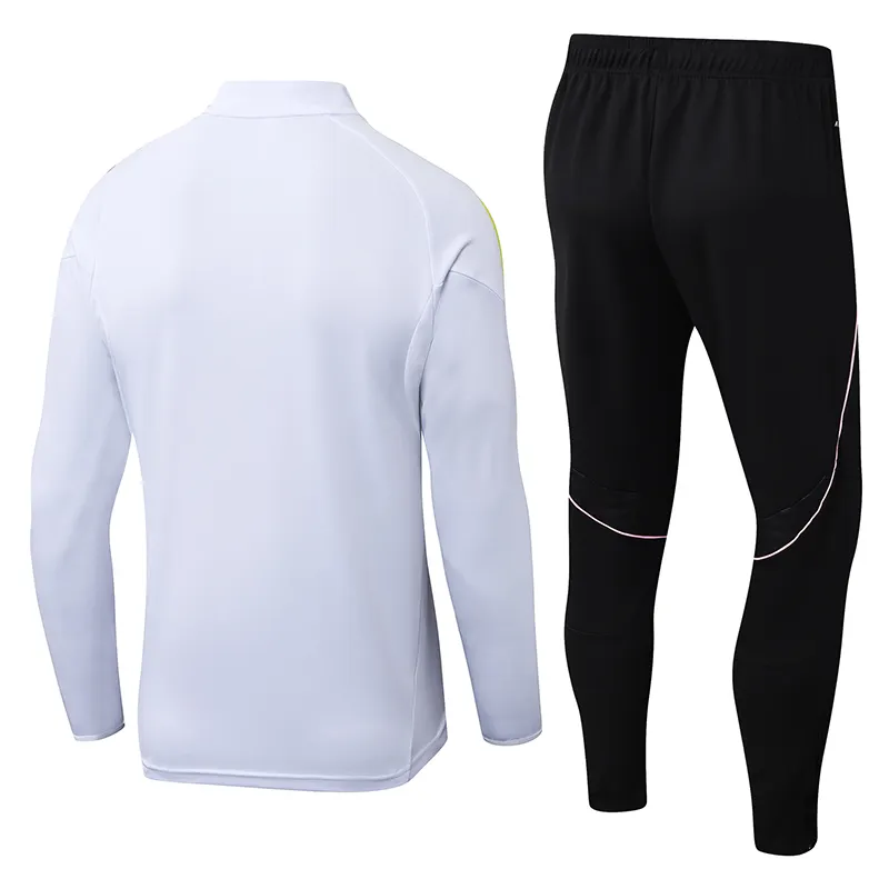 2025/2026 Juventus Half-Pull Training Suit White Football Shirt 1:1 Thai Quality Set