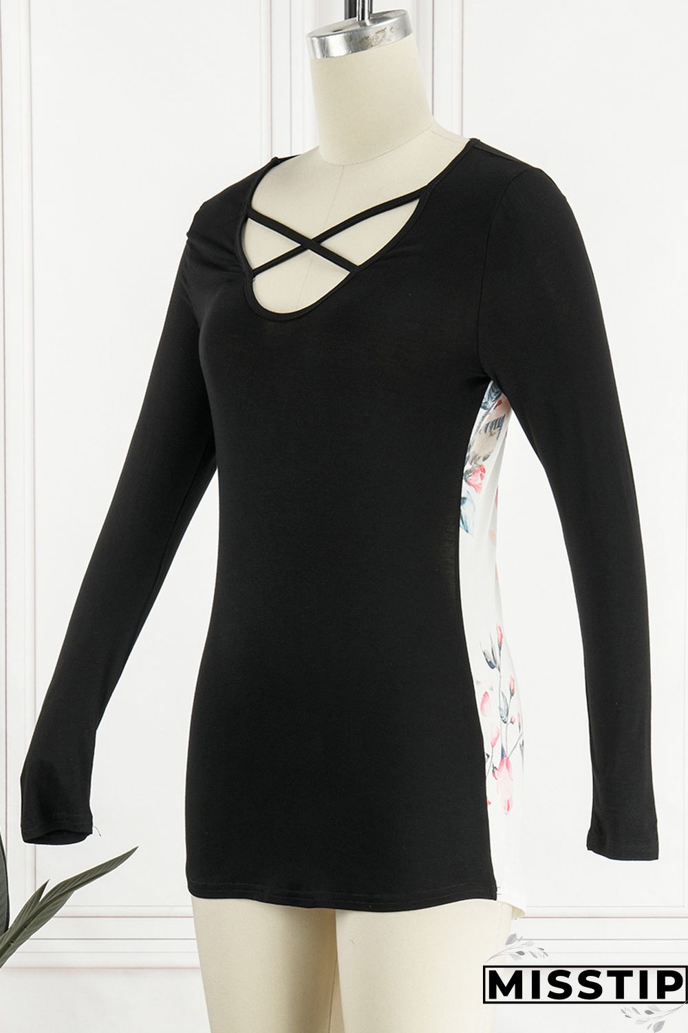 Grass Green Casual Print Patchwork Tops