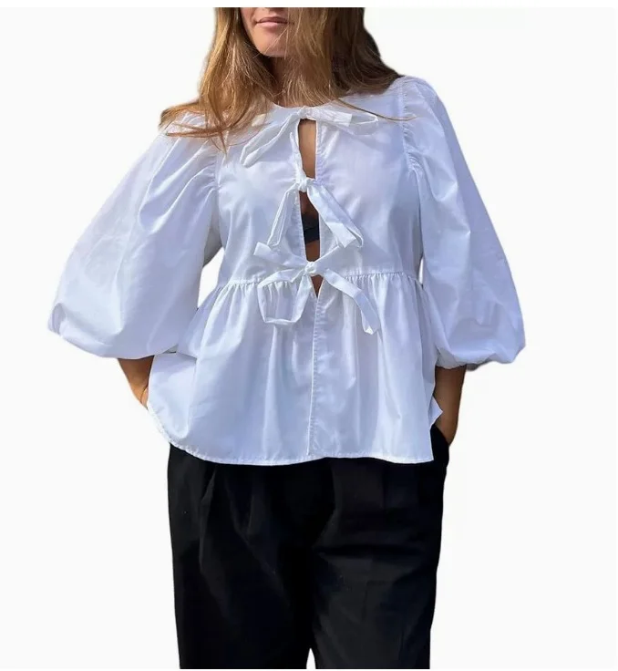 Brownm Brownm Women's Clothing New Fashion Loose Long-Sleeved Plaid Love With Shirt Women