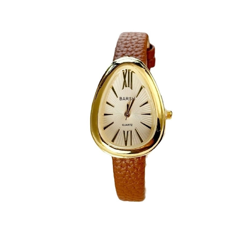 Retro Solid Color Buckle Quartz Watch Women’s Watches