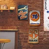 3PCS 76 Racing Fuel Garage Oil - Metal Tin Signs Set(8*12Inch/12*16Inch) - Garage