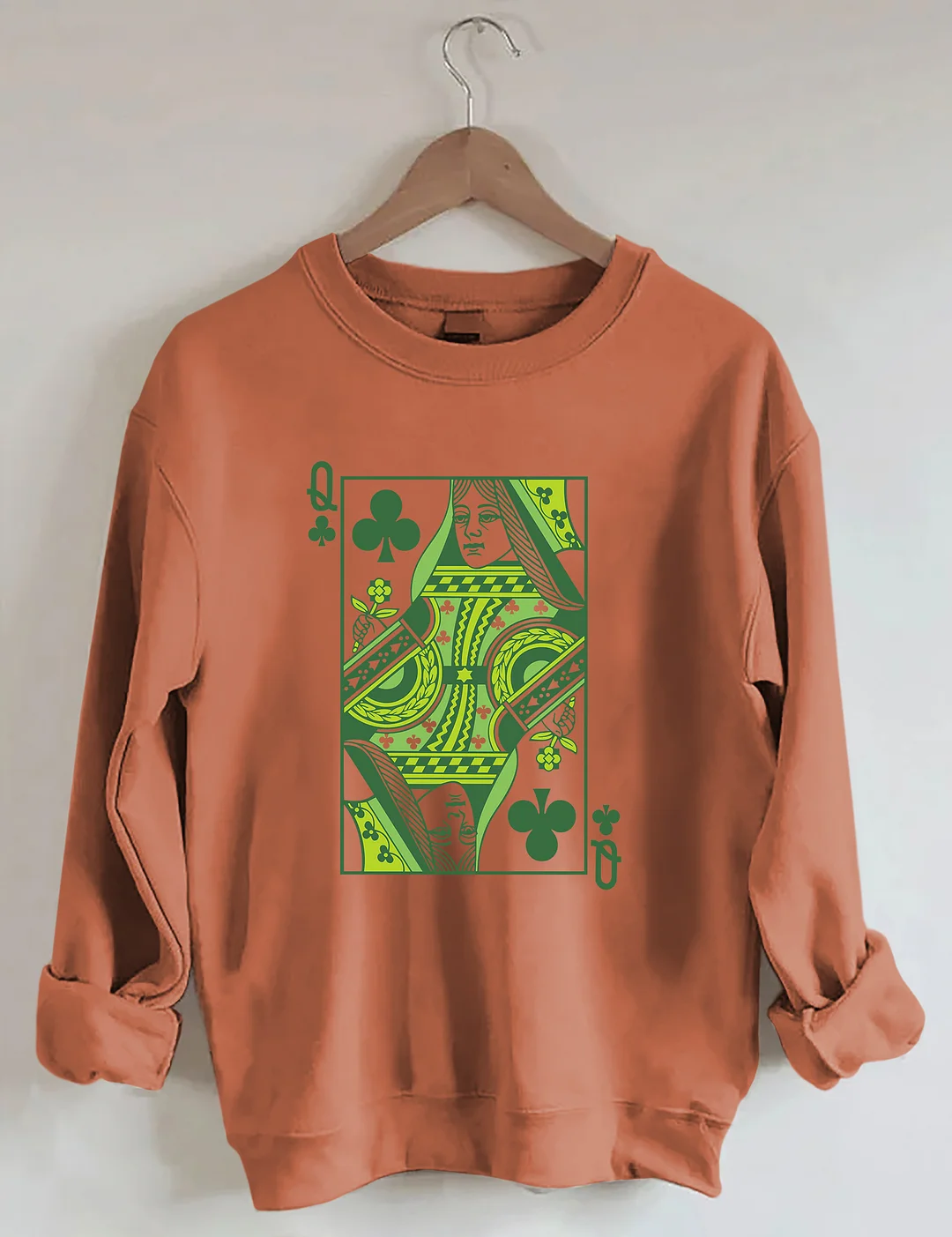Queen Of Clubs St. Patrick's Day Sweatshirt 