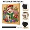 Kit de peinture de perles encadr&eacute; pour bonhomme de neige de No&euml;l 25x25cm pour adultes
