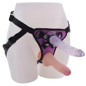 pornhint Pornhint Double Hole Strap On Realistic Dildo Pants For Lesbian Couple Strapon Harness