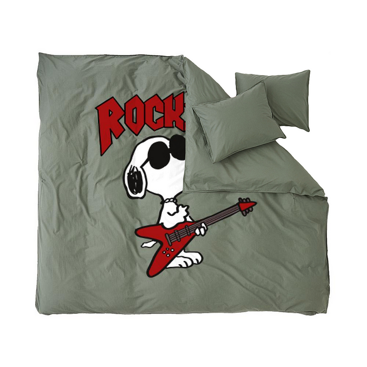 Rock Star, Snoopy Duvet Cover Set