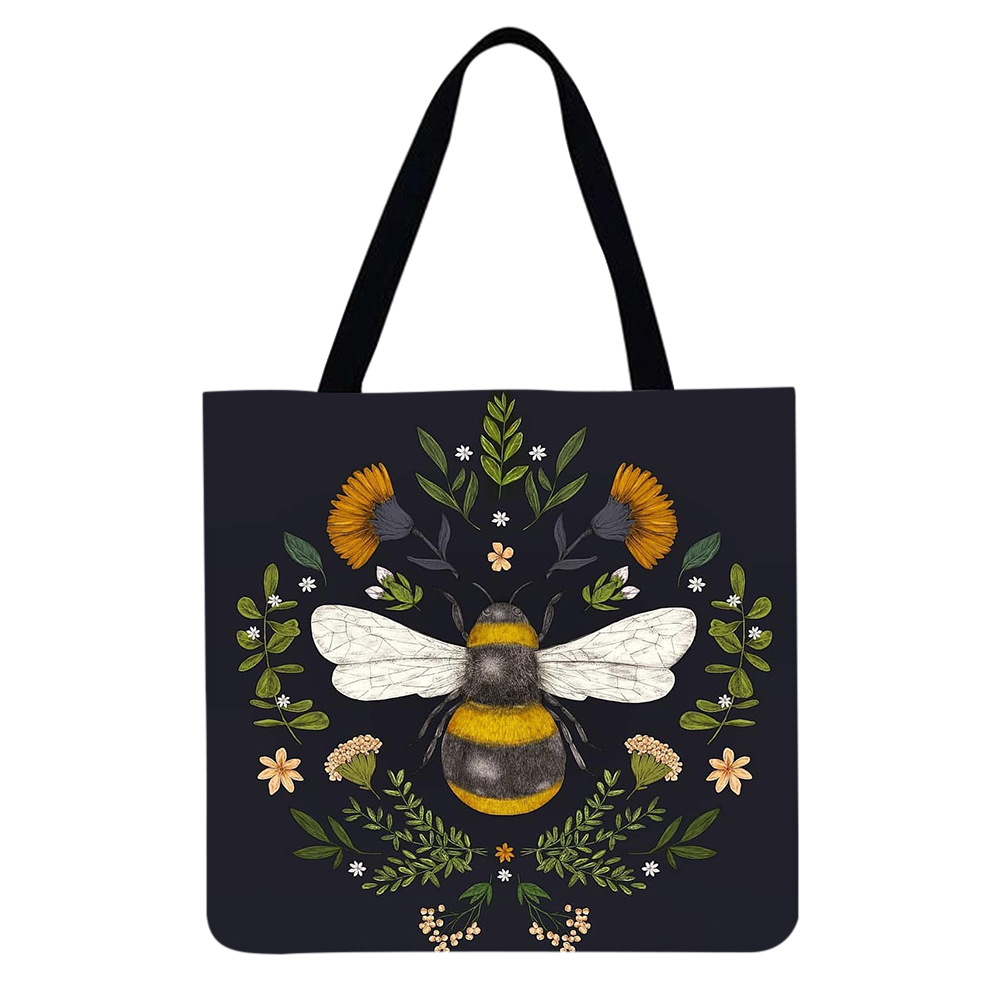 Bee 40*40cm linen tote bag