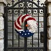 American Eagle Flag Patriotic Wreath 2026 USA 250 Decorations 250th Anniversary Eagle Wreath for 4th of July for Front Door Wall Party Holiday Decoration