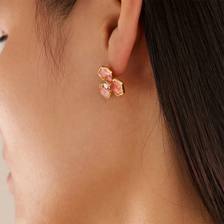 Vacation flower earrings