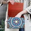 (US Local)DIY Mandala Diamond Art Wooden Coin Pouch with Chain 5D Diamond Painting Purse