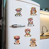 (US Only)6Pcs 2D/Flat DIY Dogs Diamond Painting Magnets Kit for Art Crafts Gift