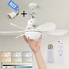 40w/200-2000lm Small Ceiling Fan with Lights with Remote Control Breeze Fan Light Three Color Temperature Options for Living Room Study & Household Use