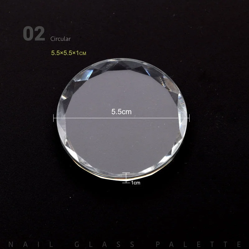 1PC Rectangle Glass Nail Color Palette for Gel Polish Pallet Mixing Drawing Paint Plate Pad Manicuring Nail Art Display Shelf-Nail Inspo