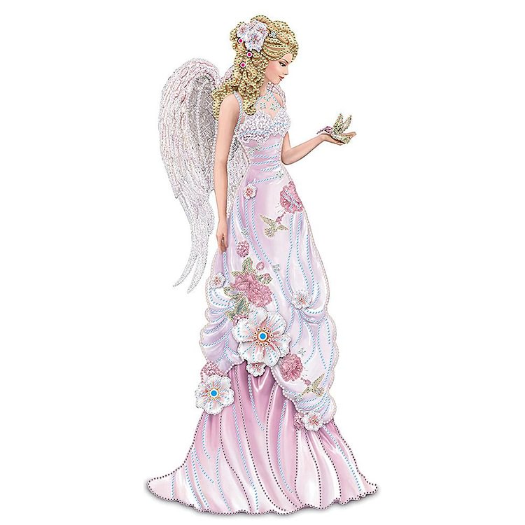 Angel Dress Lady - Partial Special Shaped Drill Diamond Painting - 30x60cm(Canvas)
