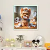 Toilet Puppy-11CT Stamped Cross Stitch 40*40cm/15.75*15.75in tapestrymarket