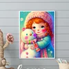 Diamond Painting -DIY Round Drill Snowman and Girl