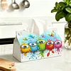 DIY Diamond Art Tissue Box Holder Bird Design PULeather Crystal Mosaic Desktop Organizer Bag Resin Rhinestone Storage Organizer Gem Art Home Office Decor Craft Gift for Women