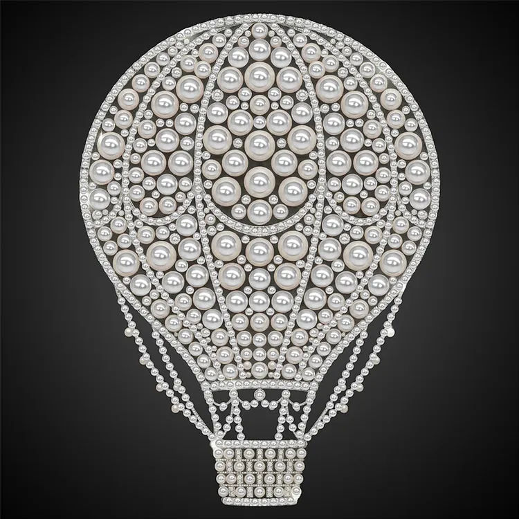 Pearl Diamond Painting Hot Air Balloon Special Shaped Drill Diamond Painting 25*25cm  gbfke