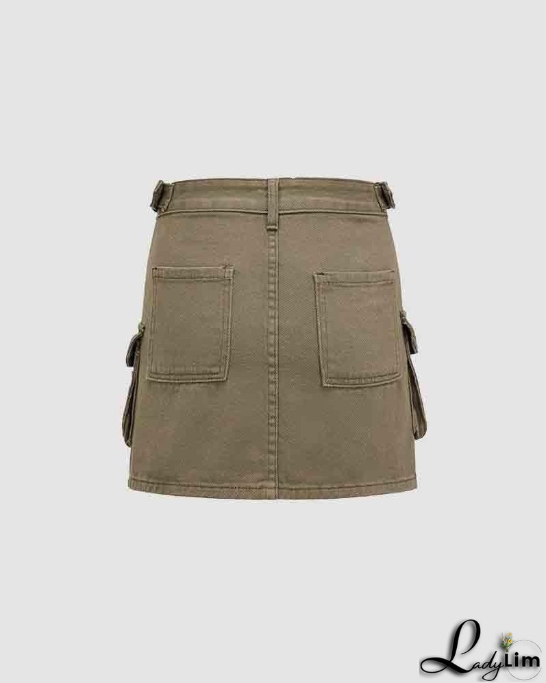 Elrose Denim Utility Skirt
