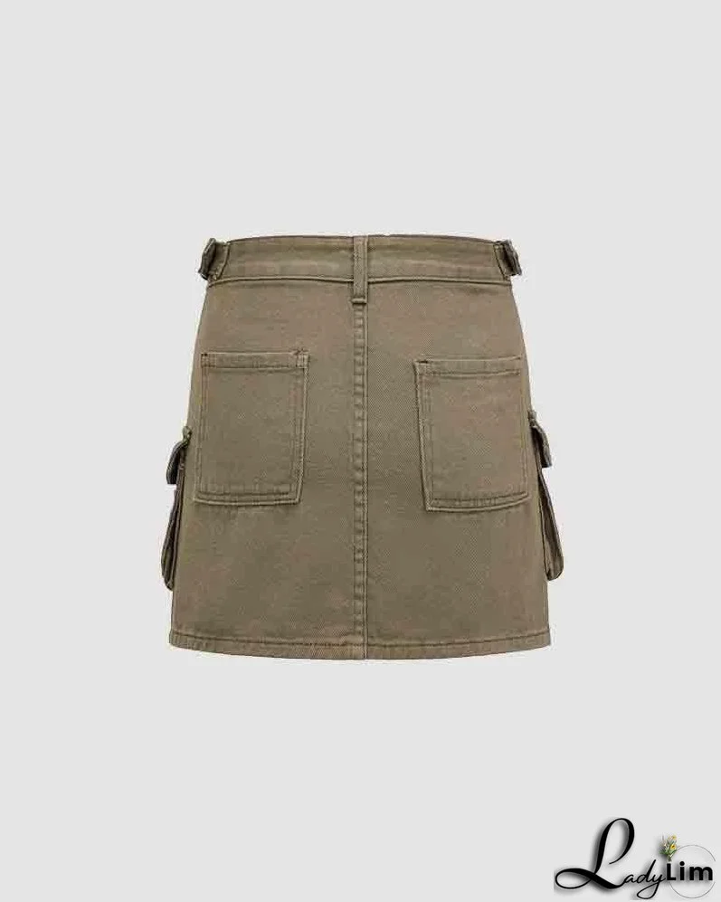 Elrose Denim Utility Skirt