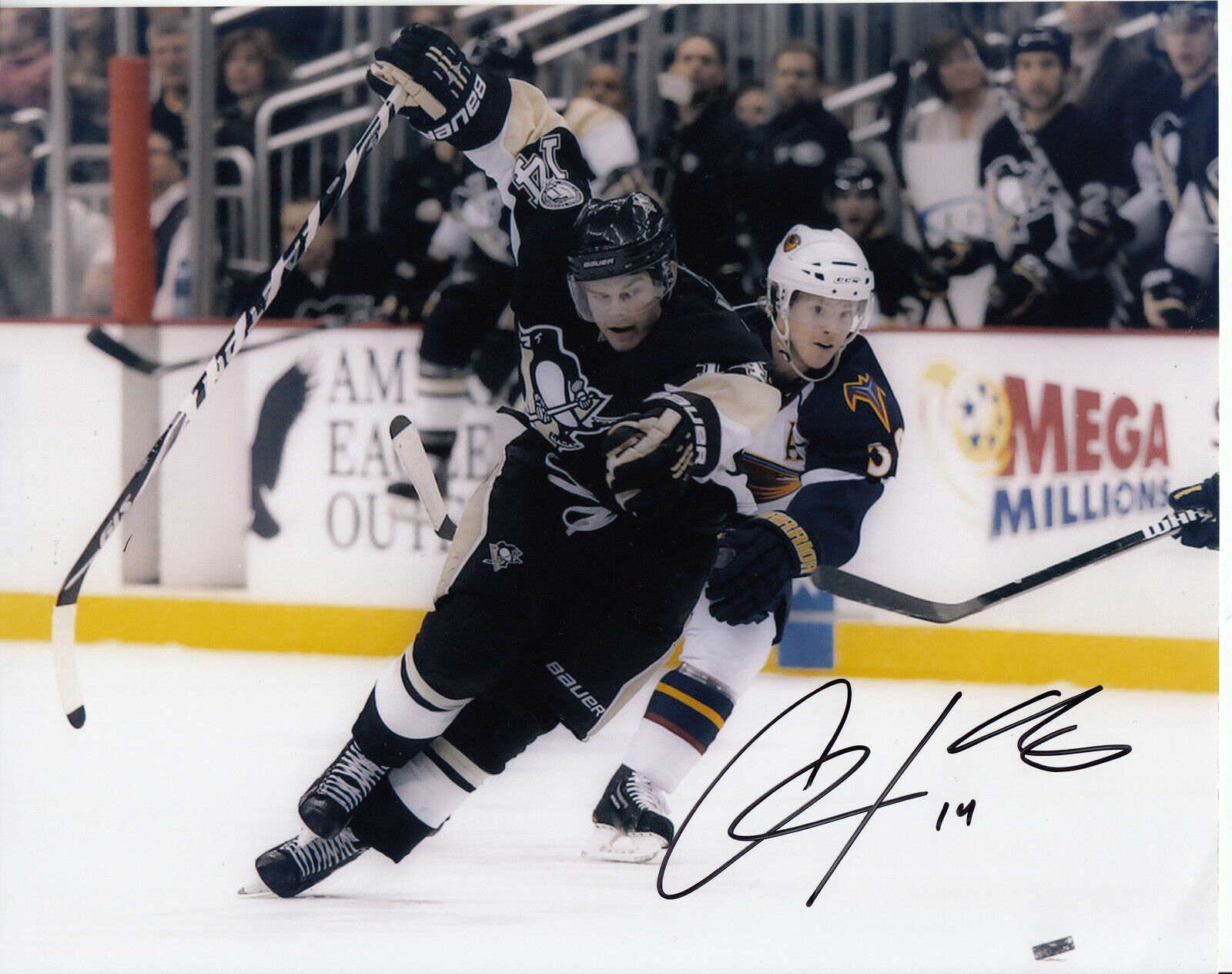 Chris Kunitz #0 8x10 Signed Photo Poster painting w/ COA Pittsburge Penguins