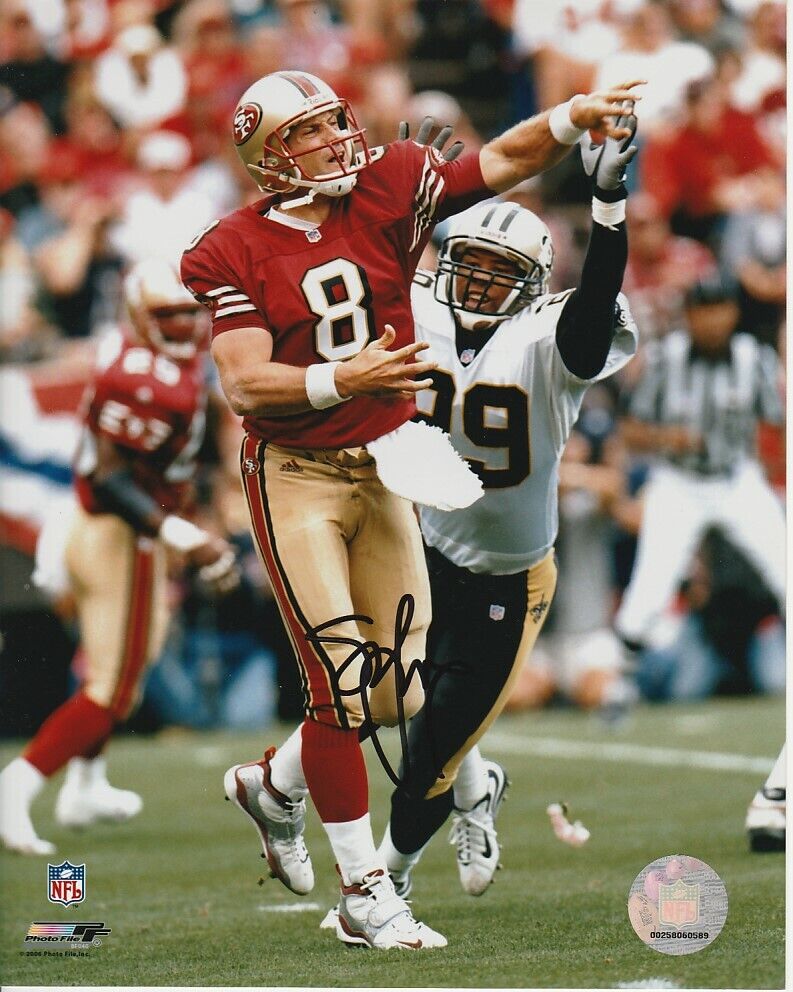 STEVE YOUNG SIGNED SAN FRANCISCO 49ers QUARTERBACK 8x10 Photo Poster painting #1 NFL EXACT PROOF