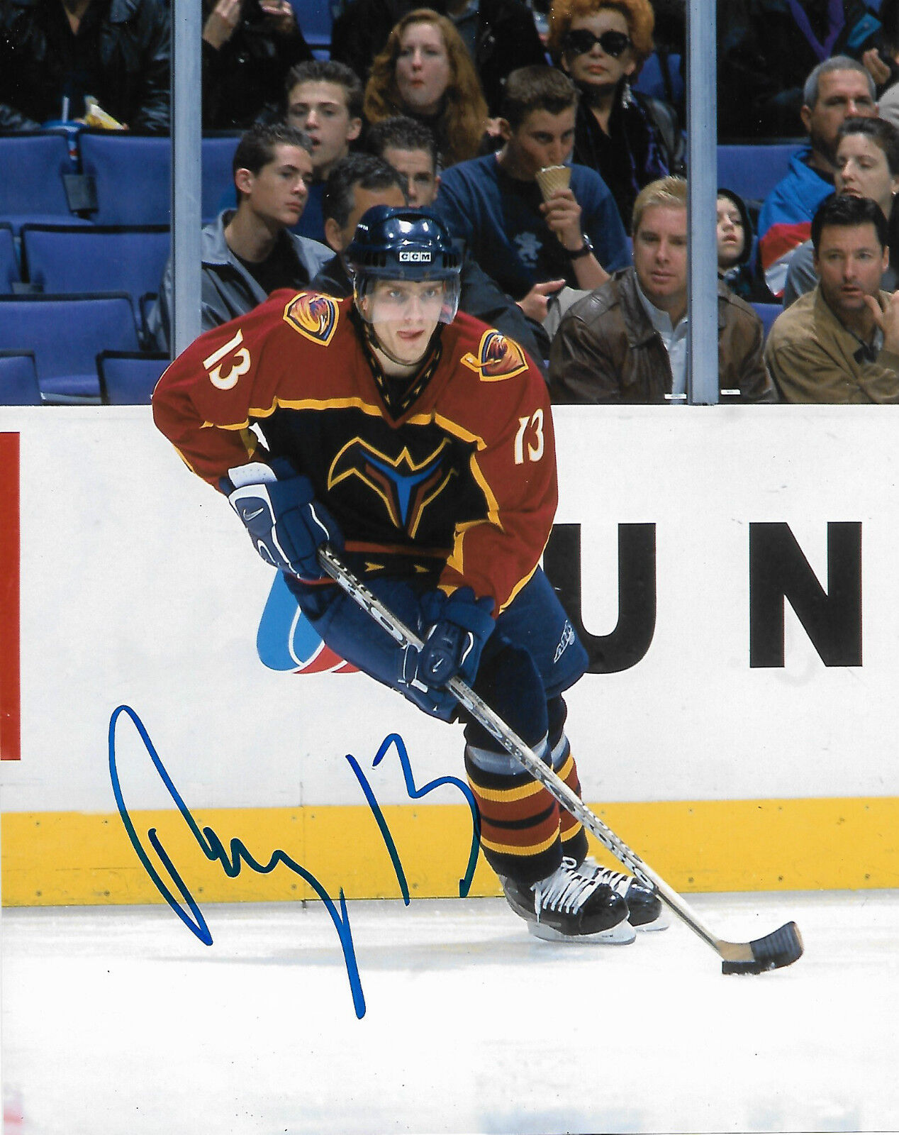 Atlanta Thrashers Slava Kozlov Autographed Signed 8x10 Photo Poster painting COA